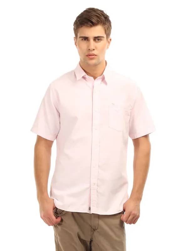 Timberland Men Pink Shirt