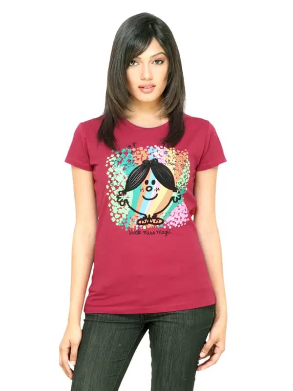 Little Miss Women Magic Maroon T-shirt
