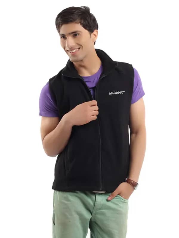 Wildcraft Men Black Fleece Jacket