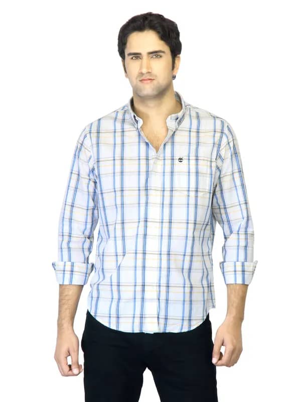 Timberland Men White Claremont Plaid Shirt
