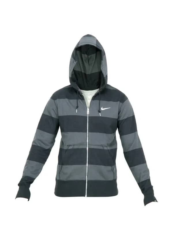 Nike Men Stripes Grey Sweatshirt
