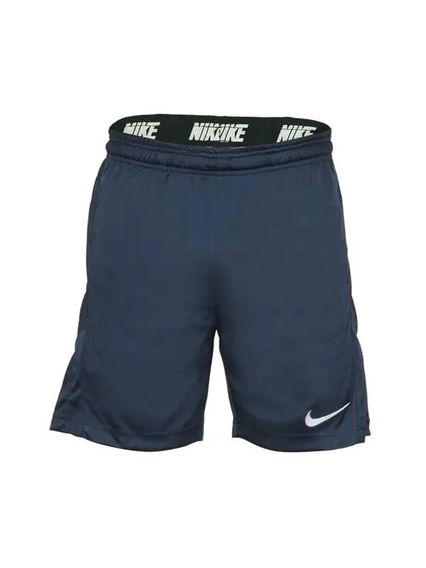 Nike Men Solid Navy Blue Shorts