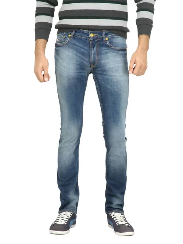 Deni Yo Men Washed Blue Jeans