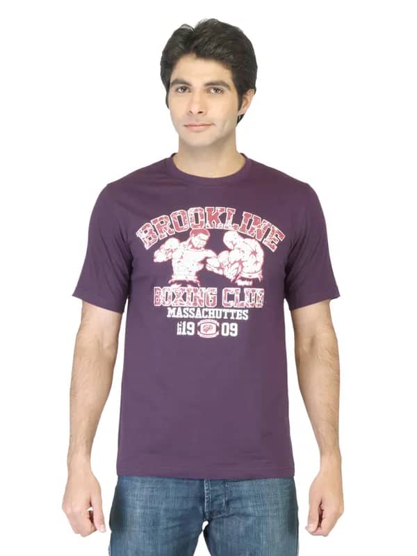 Locomotive Men Purple Printed Tshirt