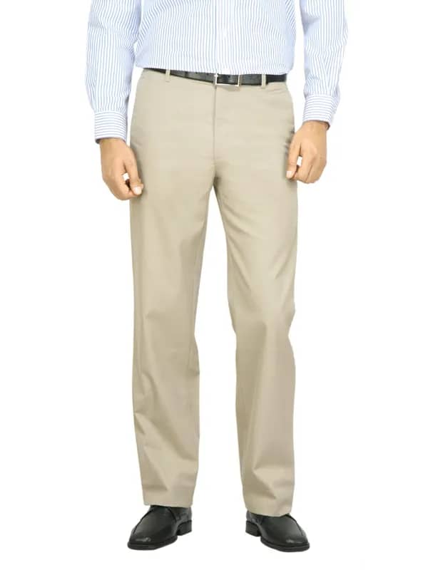 Arrow Men Beige Solid Trousers
