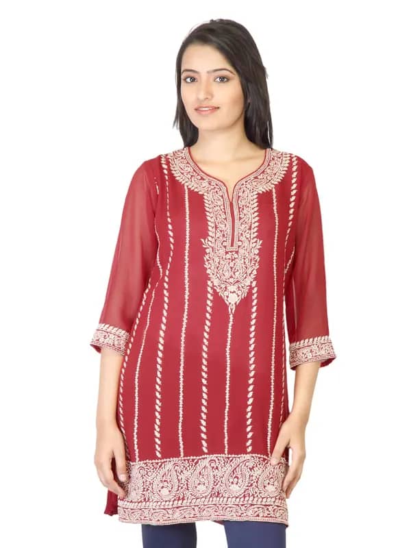 Aneri Women Roshani Red Kurta