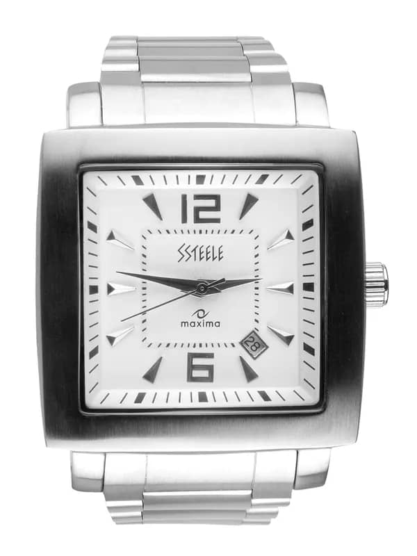 Maxima Ssteele Men White Watch