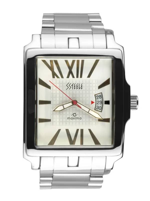 Maxima Ssteele Men White Watch