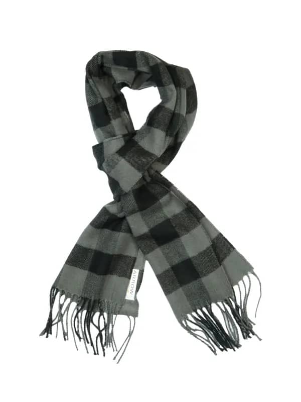 Arrow Men Grey Check Scarf