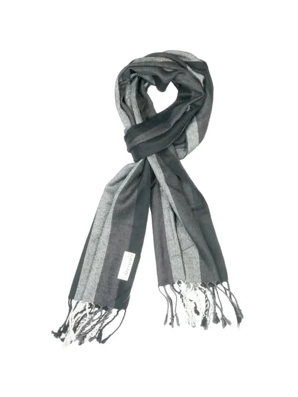 Arrow Men Black Striped Scarf