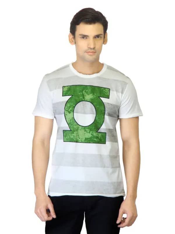DC Comics Men White Printed T-shirt
