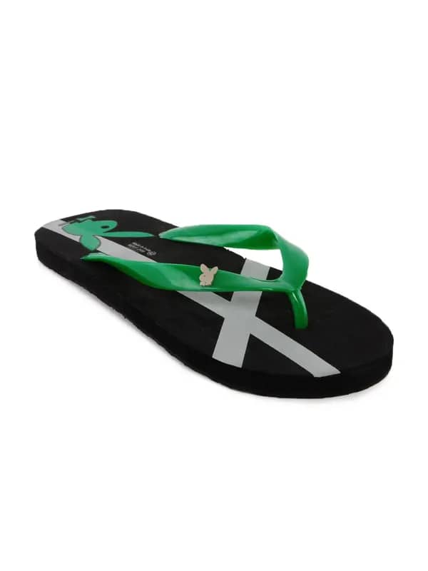 Playboy Men Black Flip Flops