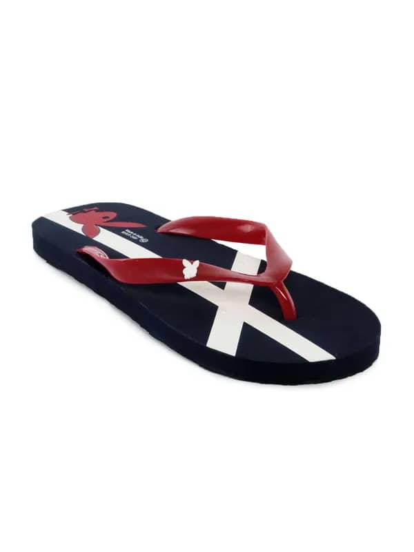Playboy Men Navy Blue Flip Flops