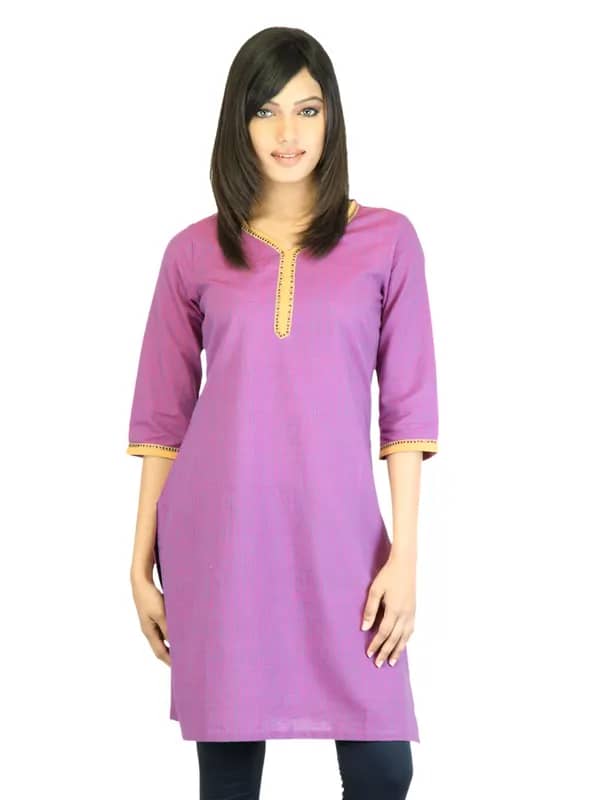 Aurelia Women Purple Striped Kurta