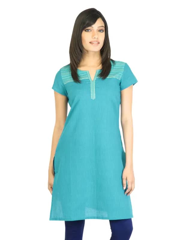 Aurelia Women Blue Striped Kurta