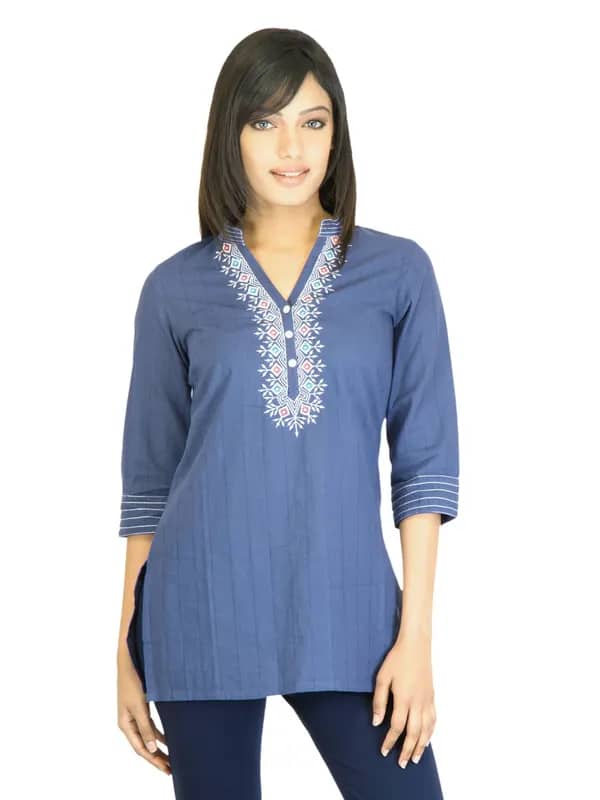 Aurelia Women Navy Blue Kurti