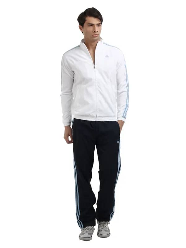 ADIDAS White & Navy Blue Tracksuit