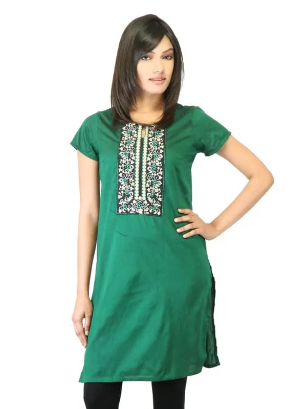 Folklore Women Green Kurta