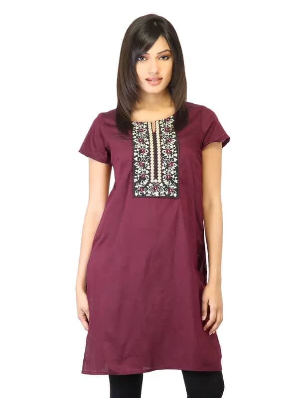 Folklore Women Maroon Kurta