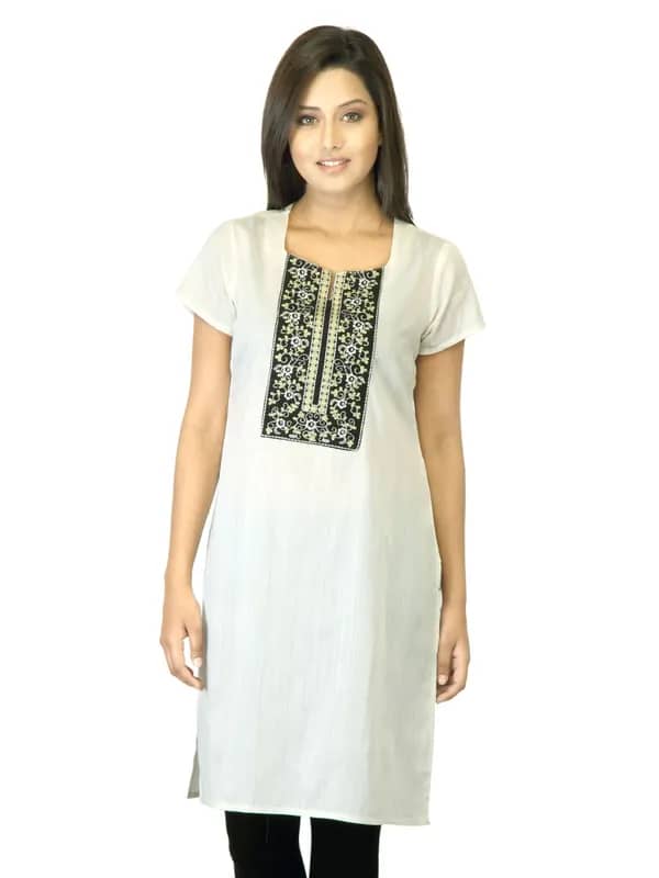 Folklore Women Cream Kurta