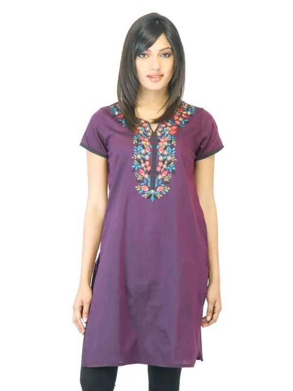 Folklore Women Purple Kurta
