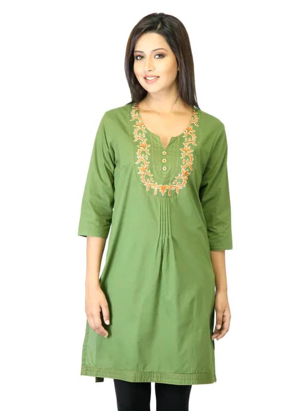 Folklore Women Green Kurta