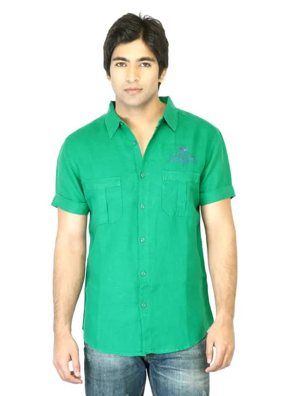 Spykar Men Green Shirt