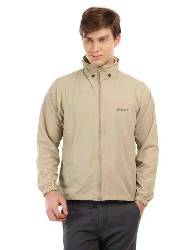 Wildcraft Men Wind Cheaters Beige Jacket