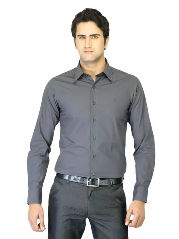 United Colors of Benetton Men Grey Shirt