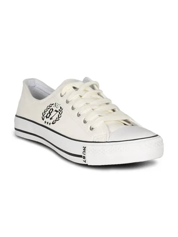 Numero Uno Men's Casual White Canvas Shoe
