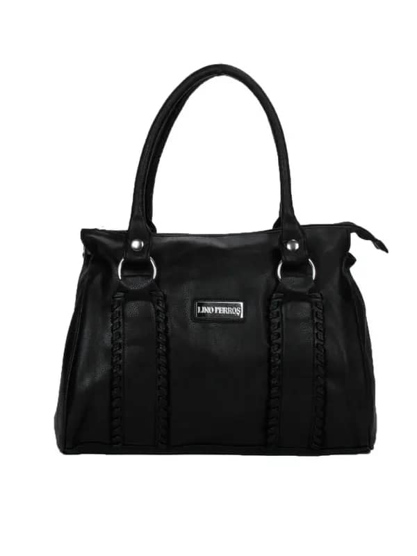 Lino Perros Women Leatherette Black Handbag