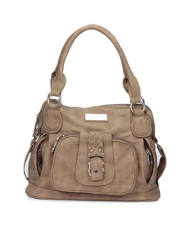 Lino Perros Women Leatherette Brown Handbag