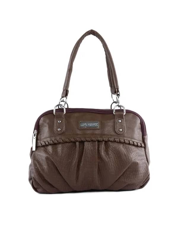 Lino Perros Women Leatherite Brown Handbag