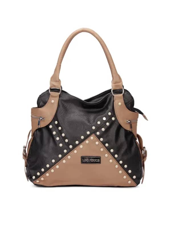 Lino Perros Women Leatherette Beige Handbag
