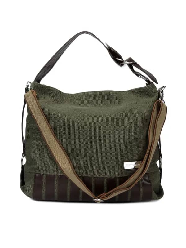 Lino Perros Women Canvas Olive Handbag