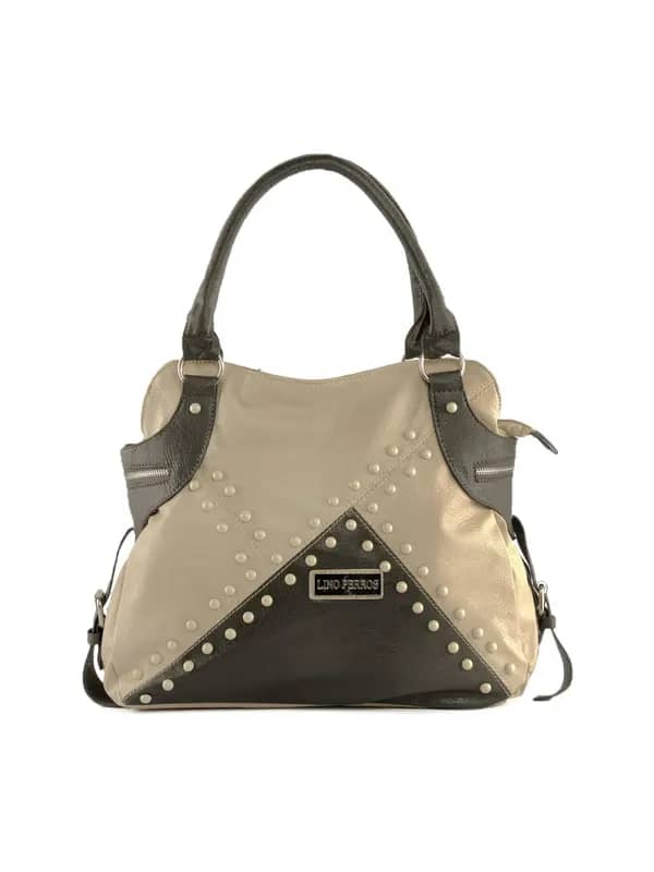 Lino Perros Women Leatherite Beige Handbag