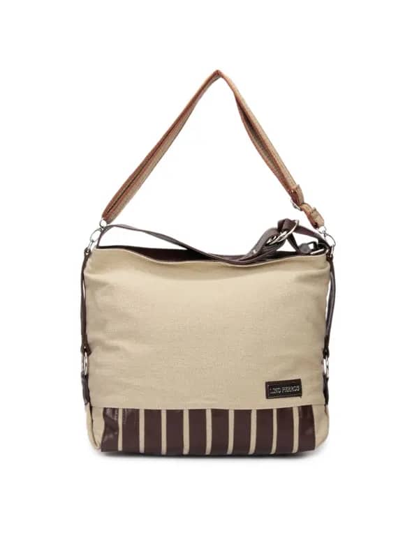 Lino Perros Women Canvas Beige Handbag