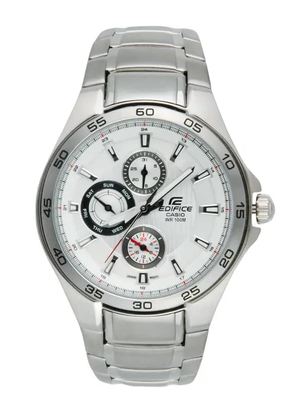 CASIO Edifice Men White Dial Watch ED424