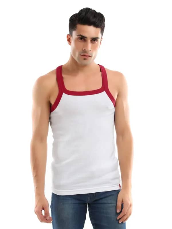 Levis Men White Innerwear Vest