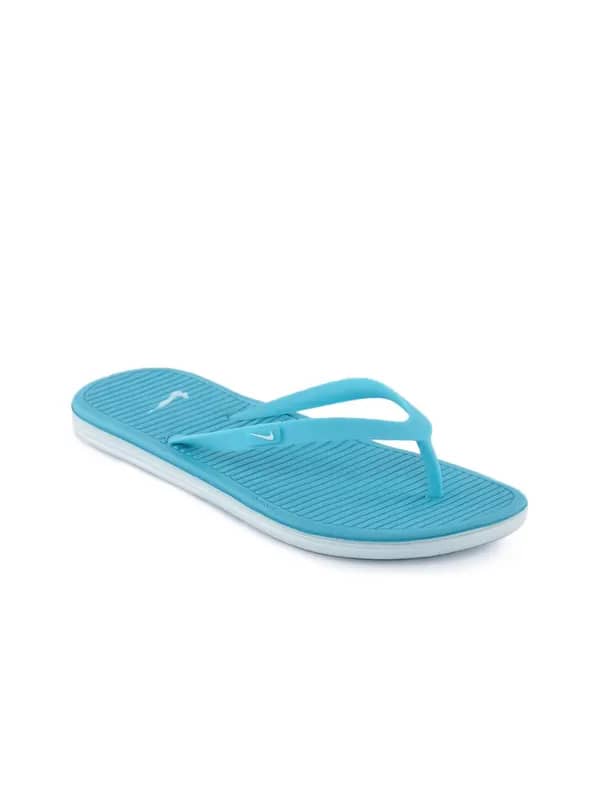 Nike Women Solarsoft Thong Turquoise Blue Flip Flops