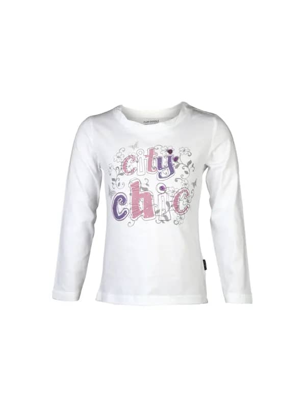 Doodle Kids Girls City Chic White Top