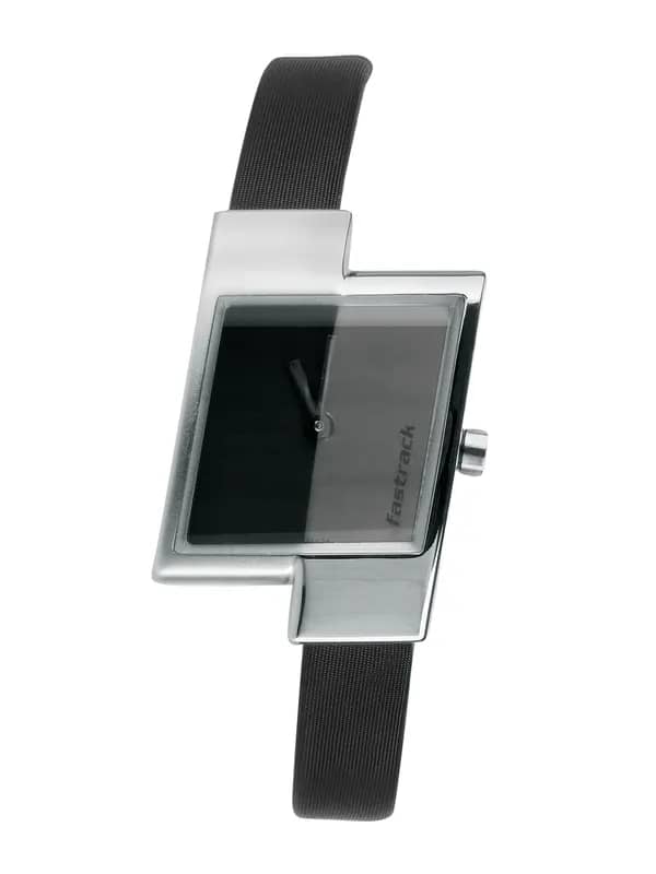 Fastrack Women Black & Grey Dial Watch N2161SL06