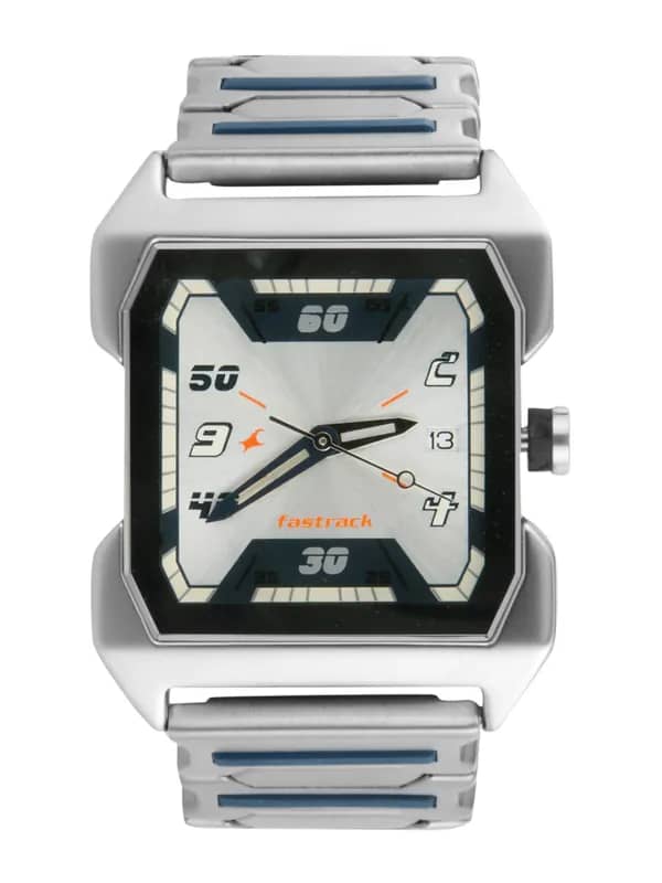 Fastrack Men Silver-Toned Dial Watch NA1474SM01
