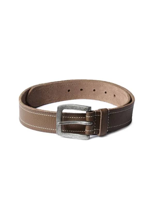 Wrangler Men Leather Brown Belt