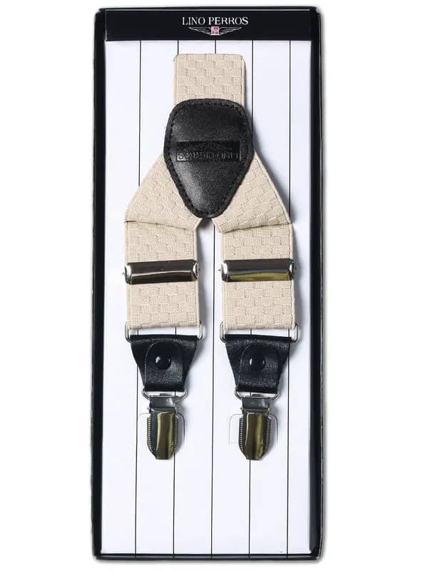 Lino Perros Men Cream Suspenders