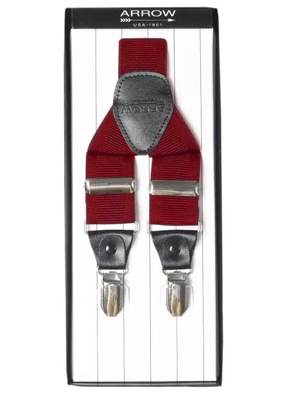 Arrow Men Red Suspenders