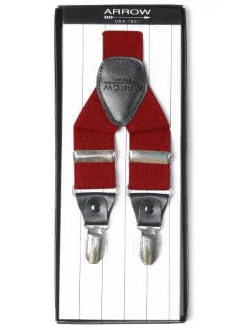 Arrow Men Red Suspenders