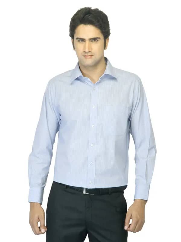 John Miller Men Striped Blue Shirt