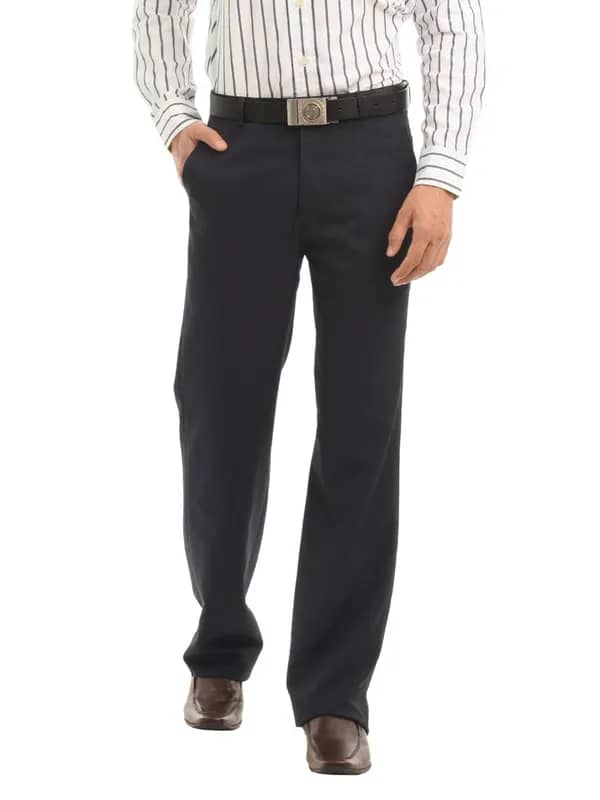 John Miller Men Navy Blue Trousers