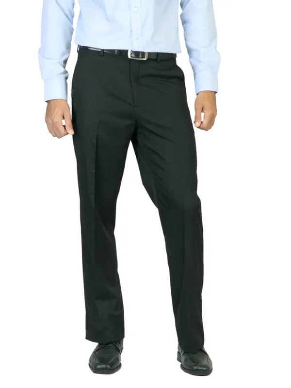 John Miller Men Striped Black Trousers